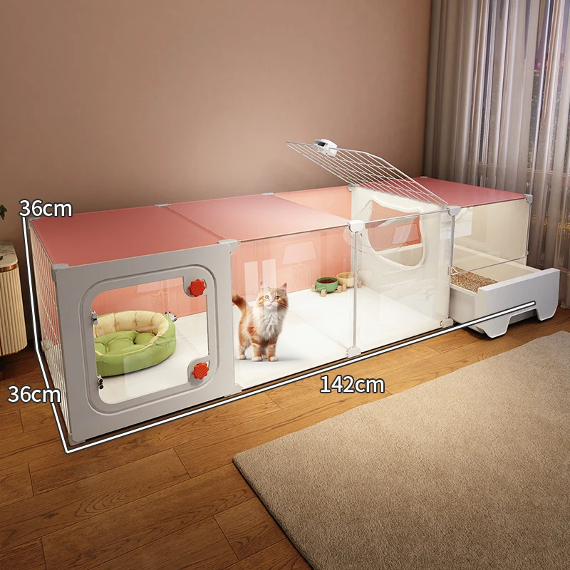 enclos-pour-chat-rose